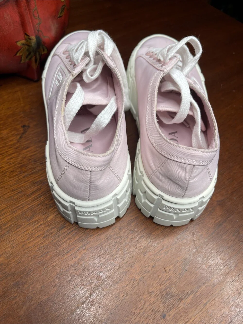Prada Double Wheel Gabardine Nylon Sneakers Pink SIZE 36 (SKU: 230) 133314047